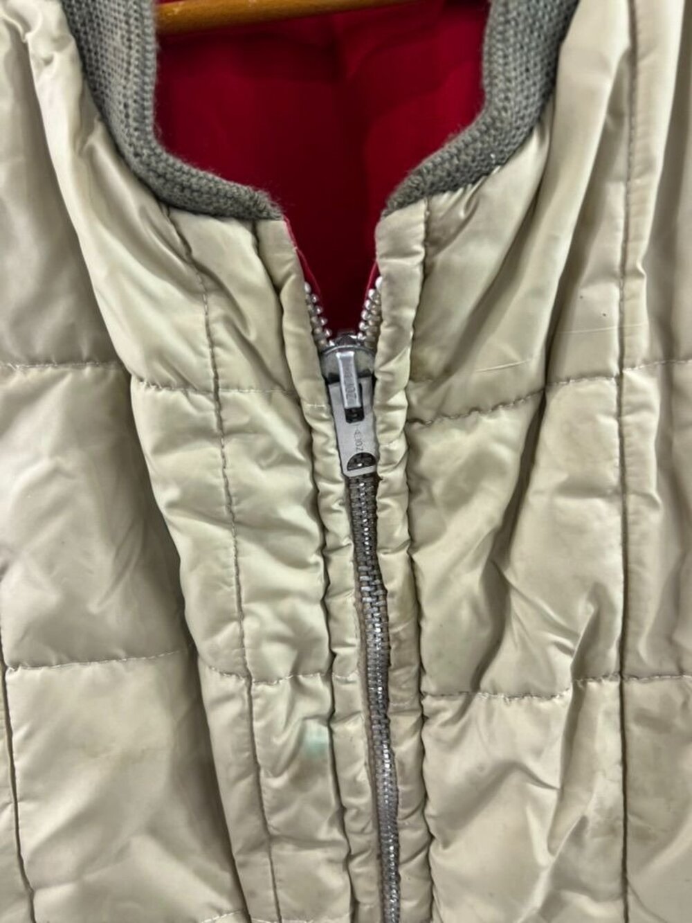 Vintage Pioneer Wear Reversible Quilted Hunting Vest Beige & Red Men’s M - Picture 8 of 15